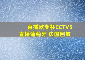 直播欧洲杯CCTV5直播葡萄牙 法国回放